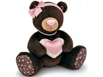 Медведь Choco&Milke девочка с сердечком и бантом